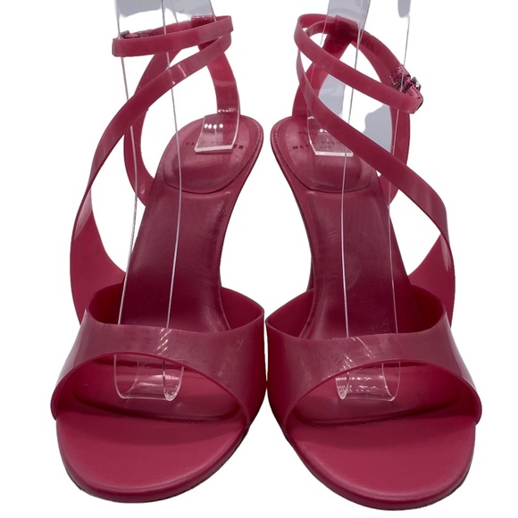 Marc Fisher Shoes Claudie Heels Pink Vegan Sandals Colorful Chic Buckle NEW - Picture 5 of 11